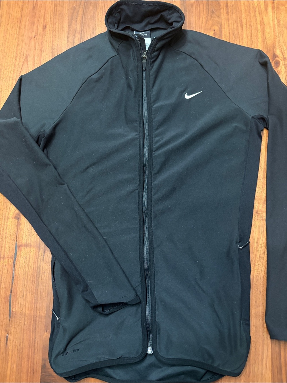 Nike Black Full-Zip Training Jacket with White Swoosh